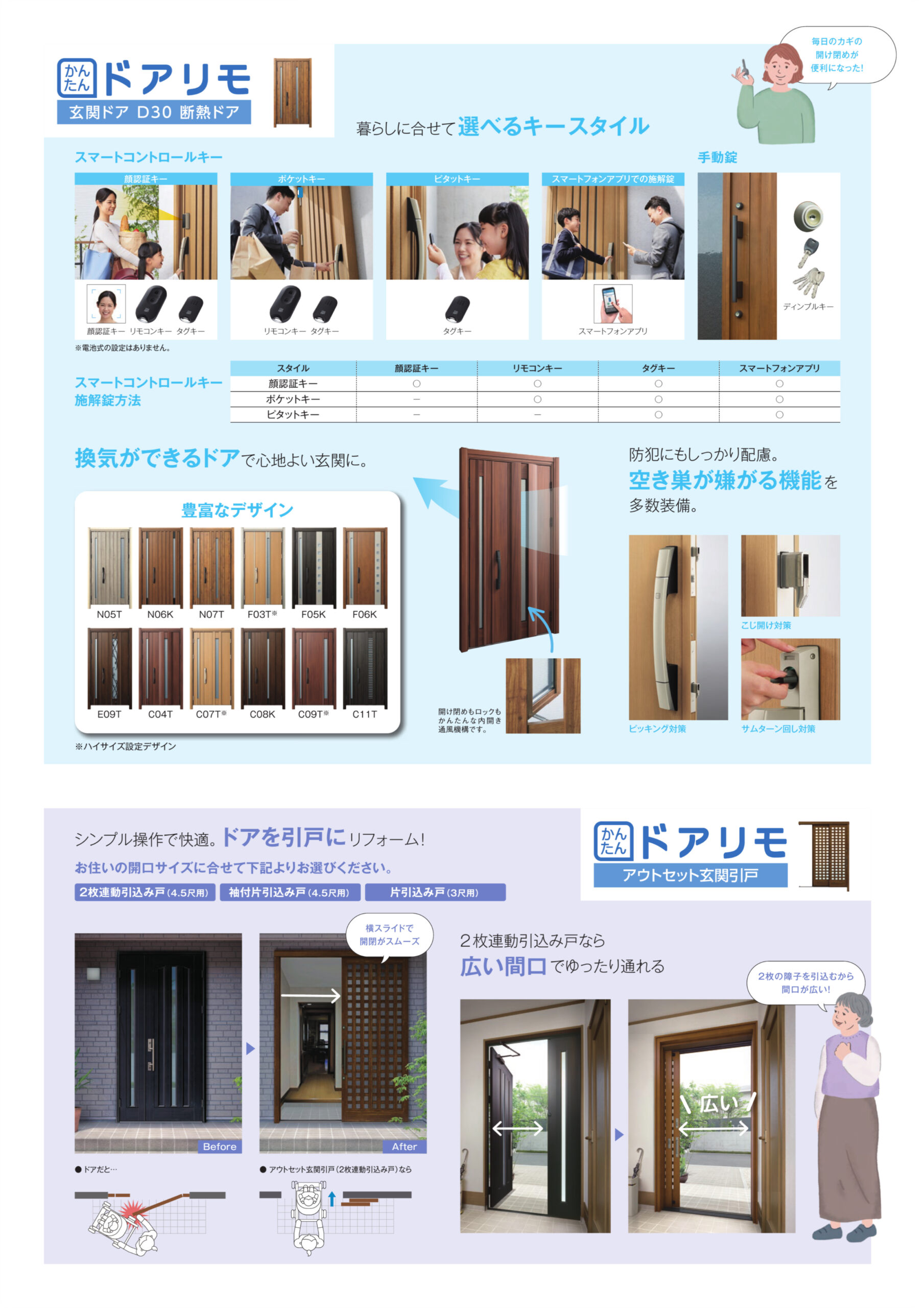 玄関ドア D30 断熱ドア・アウトセット玄関引戸