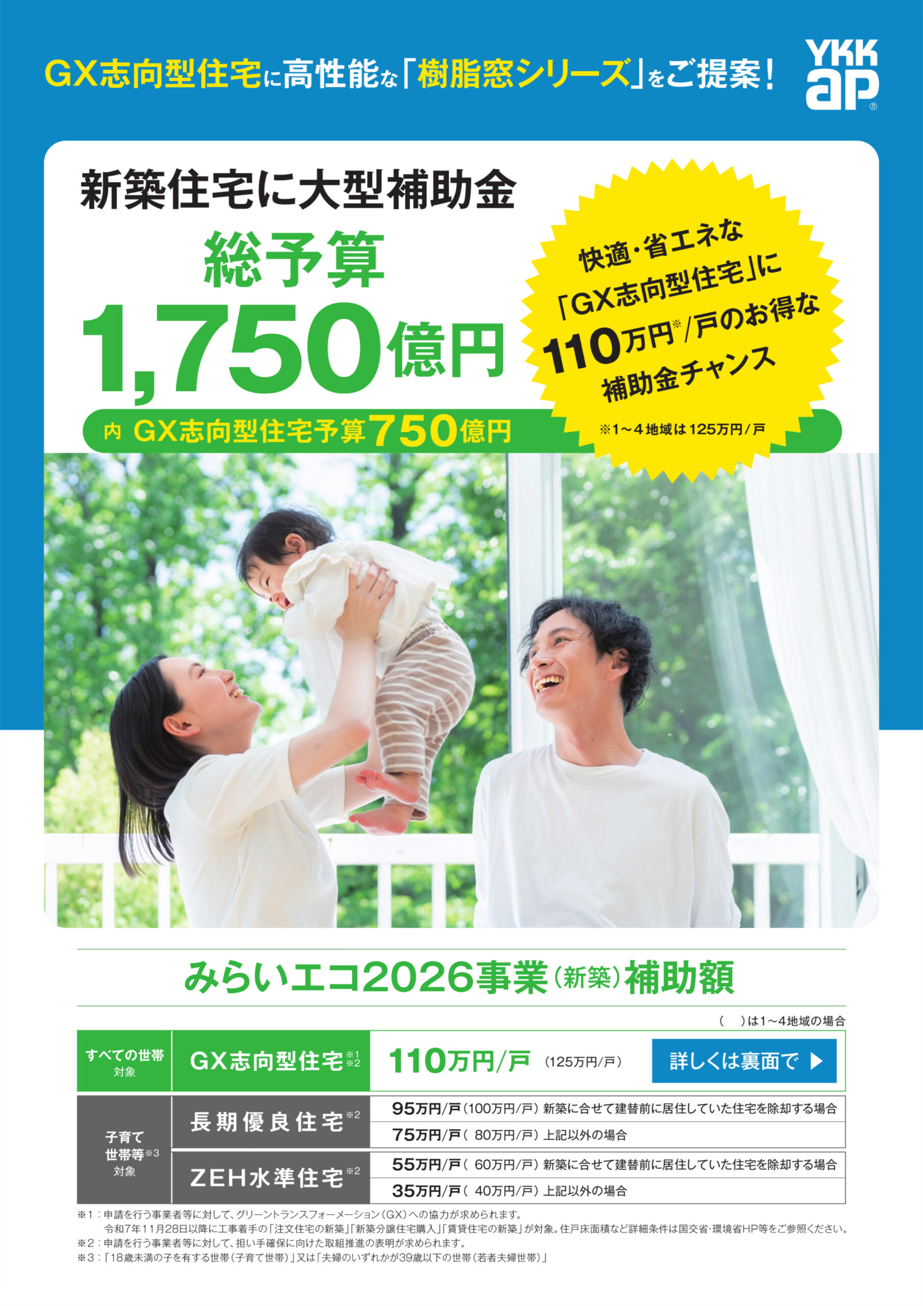 快適・省エネな「GX志向型住宅」に110万円/戸のお得な補助金チャンス