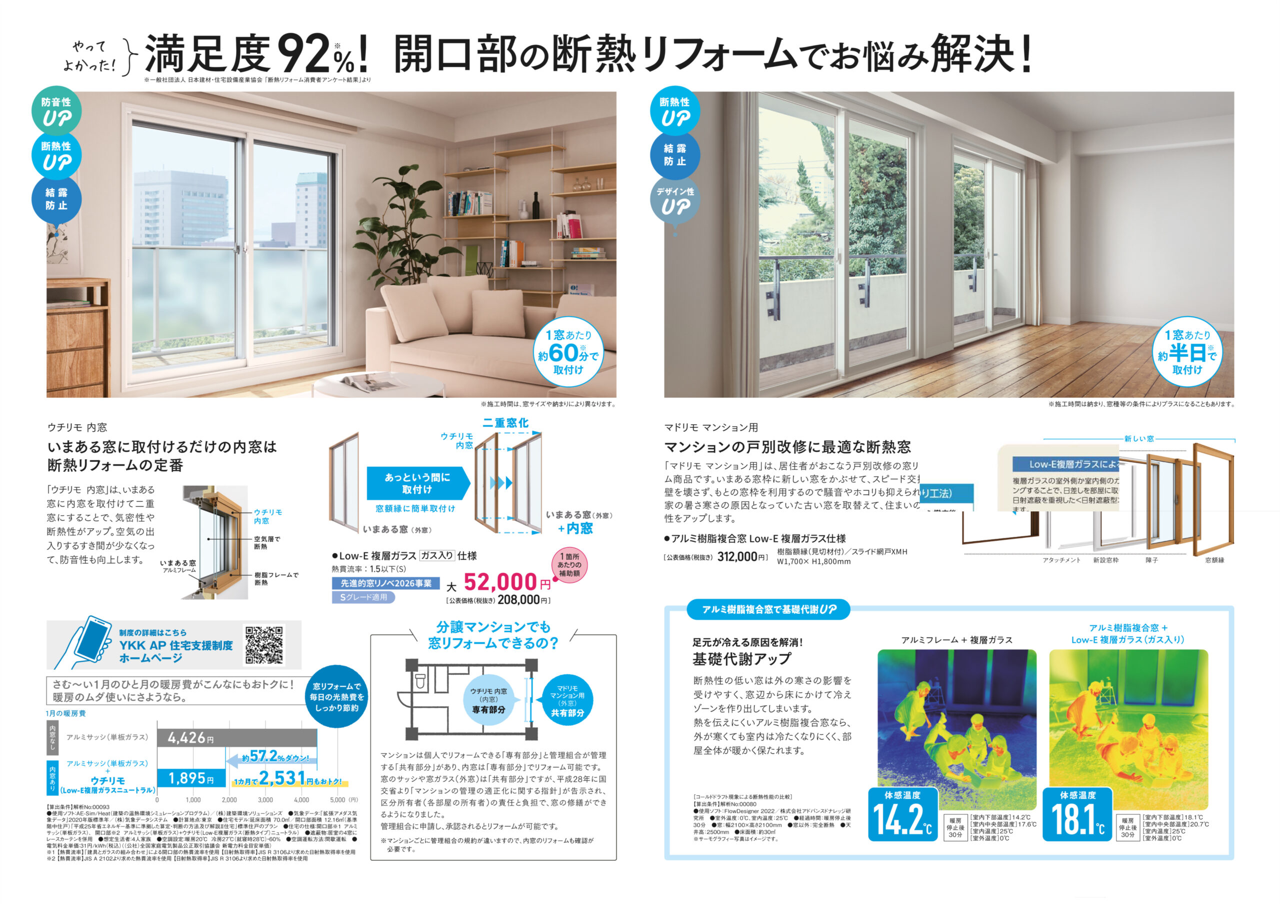 満足度92%! 開口部の断熱リフォームでお悩み解決!